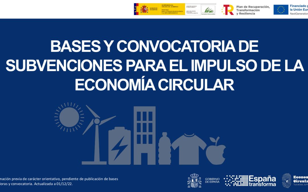 Abierta la convocatoria de ayudas del PERTE en Economía Circular